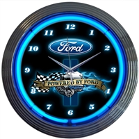 Powered by Ford Neon Clock