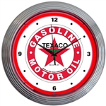 Texaco Gasoline Neon Clock