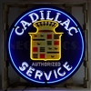 Cadillac Neon Sign in 36" Steel Can