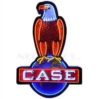 Case Eagle Neon Sign in Shaped Steel Can