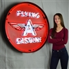 Flying A Gasoline 36 inch Neon Sign in Metal Can