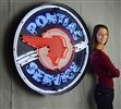 Pontiac Service 36 inch Neon Sign in Metal Can