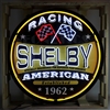 Shelby Racing Round Neon Sign in 36 inch Steel Can