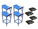 Atlas (ATEATLASWHLSTD) Set of 4 Wheel Stands w/Turntables