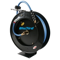 BluBird (BLBBBR3850) 20ga. 12-Point Retractable Hose Reel w/ 3/8" X 50' Air Hose