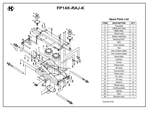 FP14K RAJ - Rolling Air Jack Parts Breakdown