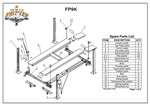 FP9K Parts Breakdown | Replacement Parts for the FP9K 4 Post Lift