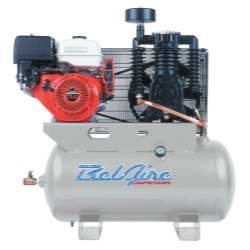 BelAire - 11 HP 30 Gallon Horizontal Two Stage Gas Driven Air Compressor