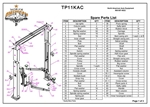 TP11KAC Parts Breakdown | Replacement Parts for 11,000lb 2 Post Lift