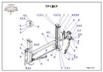 TP12K-F Parts Breakdown | Replacement Parts for TP12KF 2 Post Floorplate Lift