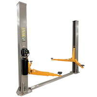 2 Post Truck Lift, 2 Post Car Lift, 11,000 Pound Capacity Auto Lift for lower ceiling installations that offers open overhead section for taller trucks, vans, vehicles with ladder racks. Floorplate car and truck lift for low ceilings or taller vehicles