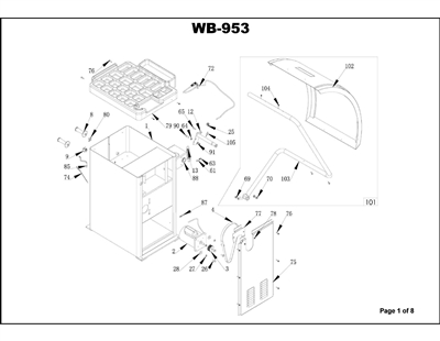 WB-953 Parts Breakdown | Replacement Parts for the WB-953 Wheel Balancer