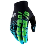 100% 2018 Celium II Gloves - Flash Black/Cyan