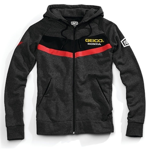 100% 2018 Geico/Honda Point Hooded Sweatshirt - Black