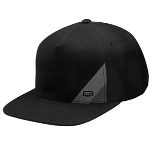 100% 2018 Waxed Snapback Hat - Black