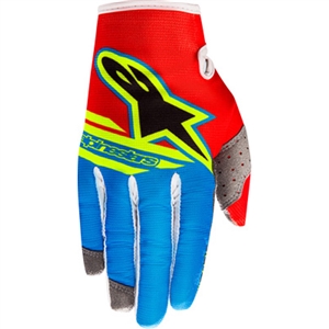 Alpinestars 2018 Union LE Radar Flight Gloves - Red/Blue/Yellow