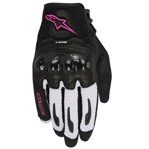 Alpinestars 2018 Womens Stella SMX-1 Air Carbon V2 Gloves - Black/White/Fuchsia
