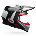 Bell 2018 Moto-9 Carbon Flex Vice Full Face Helmet - Black/White