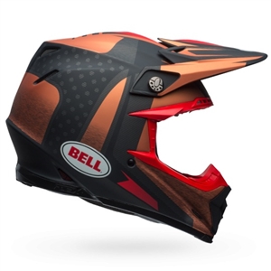 Bell 2017 Moto-9 Carbon Flex Vice Full Face Helmet -  Copper/Black