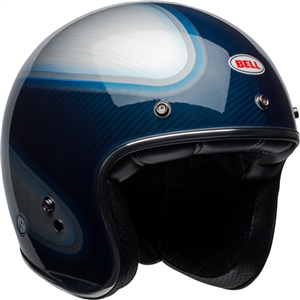 Bell 2018 Custom 500 Carbon RSD Helmet - Candy Blue Jager