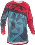Fly Racing 2018 Kinetic Mesh Crux Jersey - Teal/Red/Black