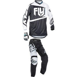 Fly Racing - 2017 Youth F-16 Combo- Black/White