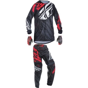 Fly Racing - 2017 Youth Kinetic Relapse Combo- Black/Red