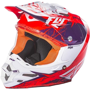 Fly Racing 2017 F-2 Retrospec MIPS Full Face Helmet - Purple/Orange