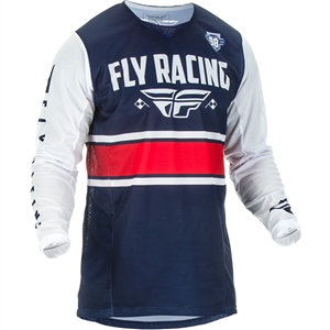 Fly Racing 2018 Kinetic Mesh Jersey - Navy/White/Red