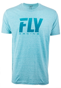 Fly Racing 2018 Logo Fade Tee - Aqua