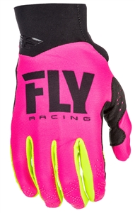 Fly Racing 2017 MTB Youth Pro Lite Gloves - Neon Pink/Hi-Vis