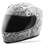 Fly Racing 2018 Revolt FS Ink 'N Needle Helmet - White/Black