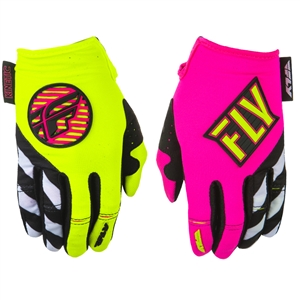 Fly Racing 2018 Womens Kinetic Gloves - Neon Pink/Hi-Vis