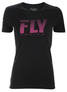 Fly Racing 2018 Womens Logo Fade Tee - Black