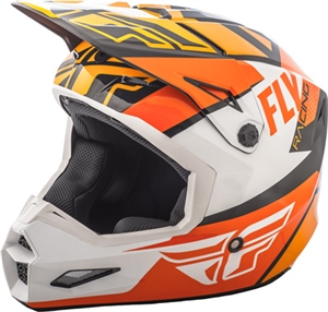Fly Racing 2018 Youth Elite Guild Full Face Helmet - Orange/White/Black