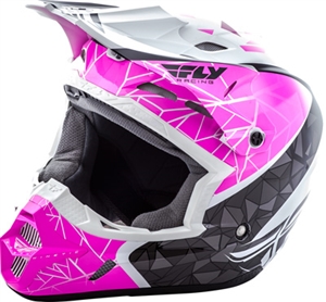 Fly Racing 2018 Youth Kinetic Crux Full Face Helmet - Pink/Black/White