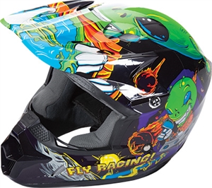 Fly Racing 2018 Youth Kinetic Invazion Full Face Helmet - Green