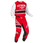 FLY Racing 2018 Youth Kinetic Mesh Combo Jersey Pant - Red/White/Black