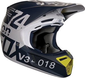 Fox Racing 2018 V3 Draftr Full Face Helmet - Light Grey