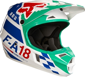 Fox Racing 2017 Youth V1 Sayak Full Face Helmet - Green