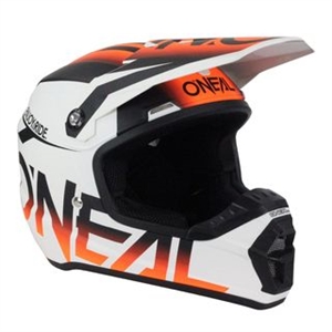 Oneal 2017 5 Series Blocker Full Face Helmet - White/Flo Orange