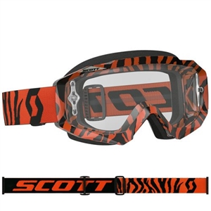 Scott - Hustle MX Clear Lens Goggle- Black/Fluo Orange