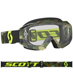 Scott - Hustle MX Clear Lens Goggle- Grey/Fluo Yellow