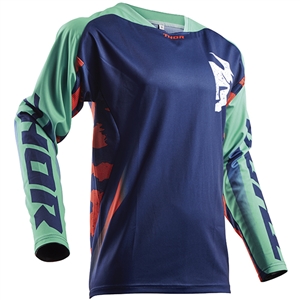 Thor 2018 Fuse Rampant Jersey - Navy/Teal/Orange