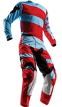 Thor 2018 Pulse Level Combo Jersey Pant - Powder Blue/Red