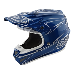 Troy Lee Designs - 2018 SE4 Polyacrylite Pinstripe Full Face Helmet - Blue
