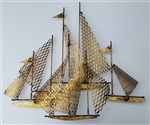 Original 1960's William Bowie sailboat ship sculpture -signed