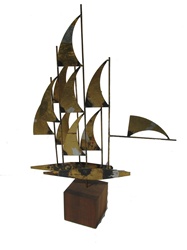 Signed William Bowie - jere era Windjammer sculpture