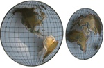 Curtis Jere Vintage Double Globe Wall Art Hemispheres - Signed  1982