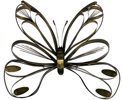 Sold - Curtis C. Jere Vintage Metal Sculpture Huge Butterfly  - Signed & dated C. Jere 1978 - Largest size